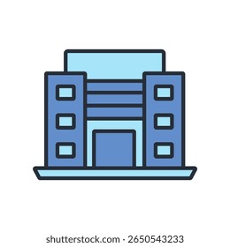 firm  business icon. vector.Editable stroke.linear style sign for use web design,logo.Symbol illustration.