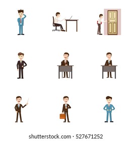 Firm icons set. Cartoon illustration of 9 firm vector icons for web