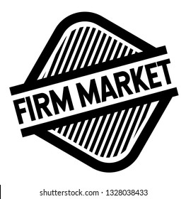 Firm market stamp on white