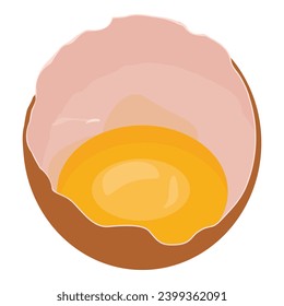 Firm ovules egg icon cartoon vector. Broken eggshell. Farm food
