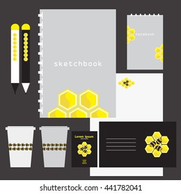 firm style with bees and honeycomb
