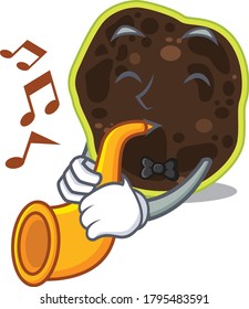 Firmicutes musician of cartoon design playing a trumpet