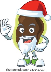 Firmicutes Santa cartoon design concept with ok finger. Vector illustration