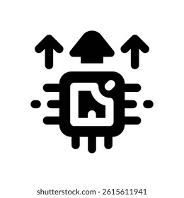 firmware glyph icon. Strong and solid vector icon for websites, mobile interfaces, presentations, and visual branding. High quality and easy to edit.