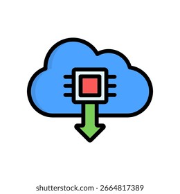 Icono de firmware Ilustración vectorial de color lineal