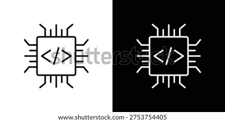 Firmware icons. Editable Stroke. logotype design concept