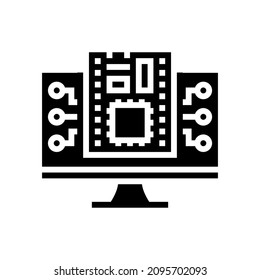 firmware software glyph icon vector. firmware software sign. isolated contour symbol black illustration