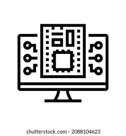 firmware software line icon vector. firmware software sign. isolated contour symbol black illustration