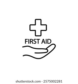 firs aid icon vector medical help icon 