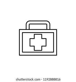 firs aid kit icon. Element of blood donation for mobile concept and web apps illustration. Thin line icon for website design and development, app development on white background