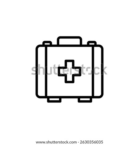 firs aid kit icon vector. in line style design on white background. vector illustration
