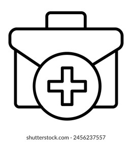 Firs Aid Kit Vector Line Icon Design