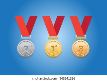 First 3 Trophy laurel wreath medal. (Gold, Silver, Bronze) 