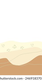 First Abstract beige brown dark green fluid shapes cover. Collection vertical backgrounds with different wavy shapes
