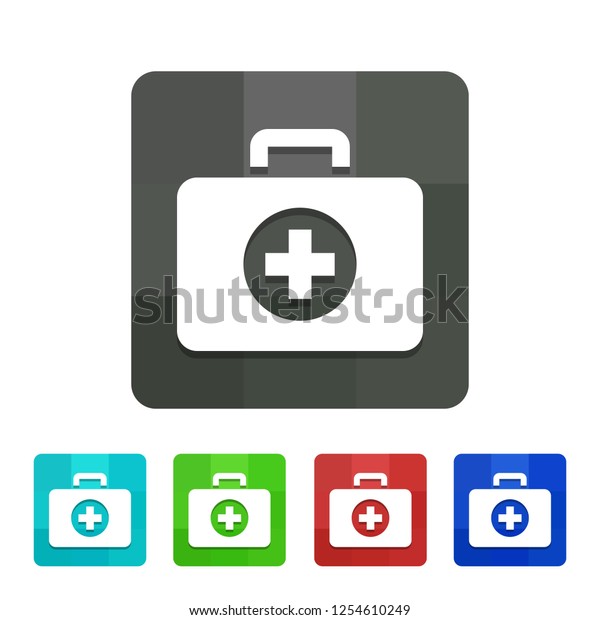 First Aid App Icon เวกเตอร์สต็อก (ปลอดค่าลิขสิทธิ์) 1254610249