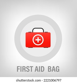 first aid bag icon - medical box - emergency icon. Vector illustration