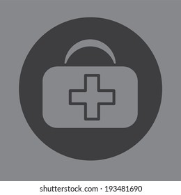 First aid bag icon symbol vector 