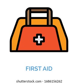 First Aid Bag icons for web design, book, ads, project etc.