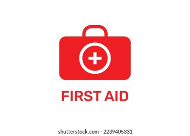 First aid bag first aid kit icon vector illustration