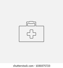 first aid bag line icon vector illustration. first aid box line icon vector.