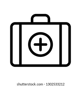 first aid bag line icon