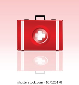 first aid bag vector illustration