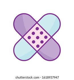 first aid bandage healing health icon vector illustration