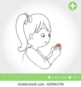 first aid for bleeding ,on white background Vector illustration