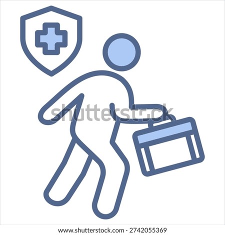 First Aid Blue Icon Style Collection