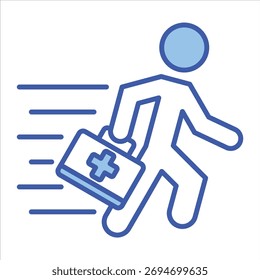 First Aid Blue Icon Vector Illustration