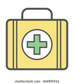 First Aid Box Bold Icon Illustration 