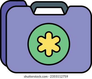 estilo de diseño de iconos de color de la caja de primeros auxilios 