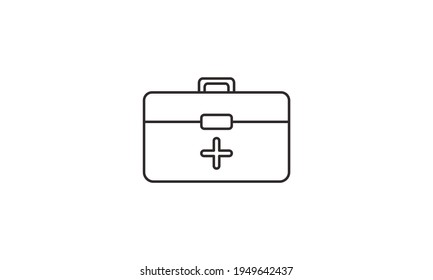 First aid box, Equipment, Briefcase, Health, Paramedic, Medicine, Kit, Hospital, Suitcase, Emergency free vector image icon