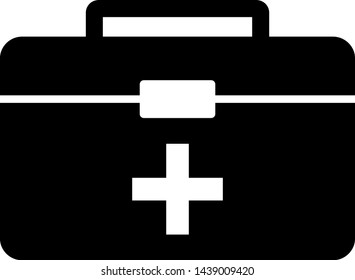 First aid box Glyph Black icon