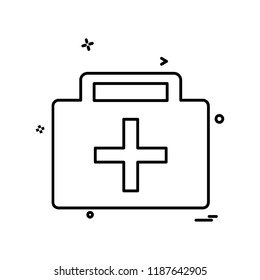 First aid box icon design vector