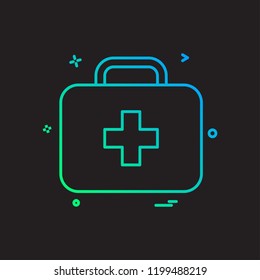 First aid box icon design vector