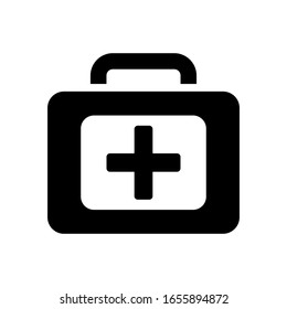 plantilla vectorial de diseño de icono de caja de primeros auxilios