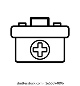 plantilla vectorial de diseño de icono de caja de primeros auxilios