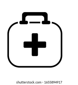 plantilla vectorial de diseño de icono de caja de primeros auxilios