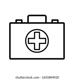 plantilla vectorial de diseño de icono de caja de primeros auxilios