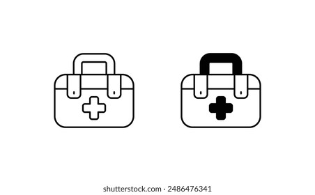 first aid box icon design with white background stock illustration