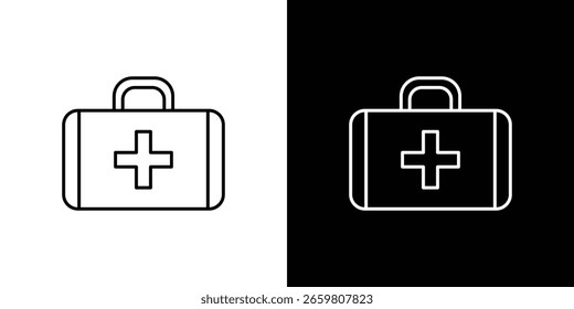 First aid box icon design. Thin graphic elements vector illustration