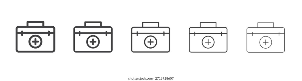 Design de ícone de caixa de primeiros socorros, logotipo, aplicativo, UI. Ilustração vetorial, EPS