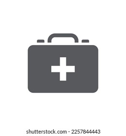 first aid box icon of glyph style design vector template