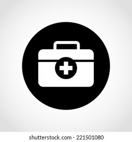 First aid box Icon Isolated on White Background
