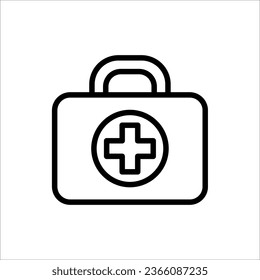 icono de la caja de primeros auxilios. aislado en fondo blanco