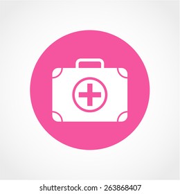 First aid box Icon Isolated on White Background