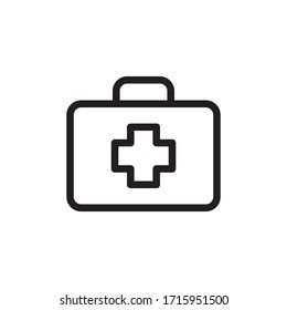 first aid box icon line art