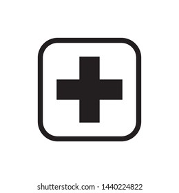 first aid box icon logo collection