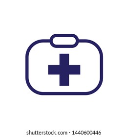 first aid box icon logo collection